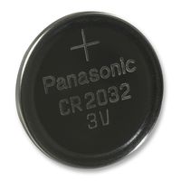 PANASONIC ELECTRONIC COMPONENTS-CR-2032/BN-CELL, LITHIUM, CR2032, 220MAH, 3V