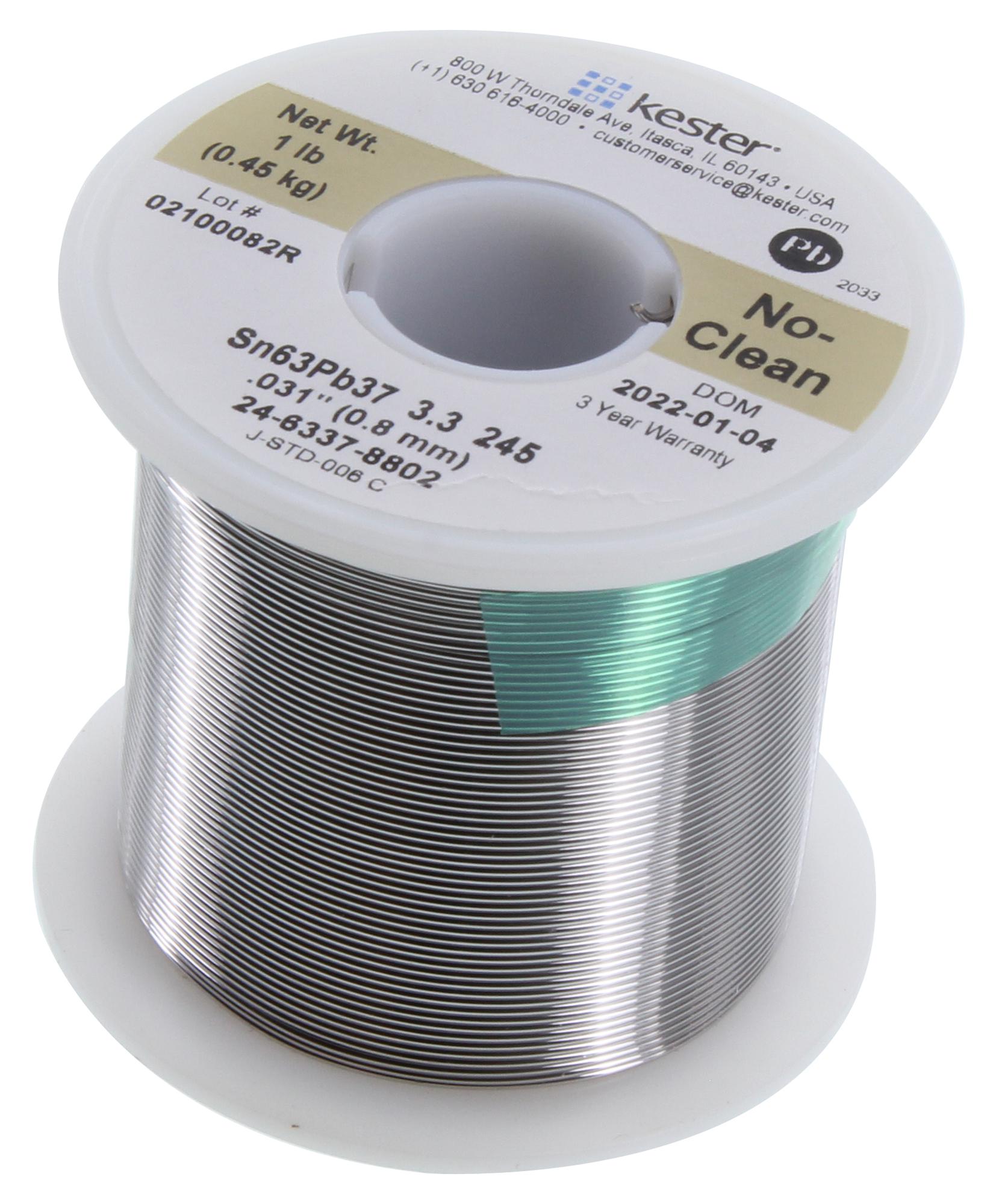 24 6337 8802 Kester Solder Solder Wire 6337 Snpb 183°c